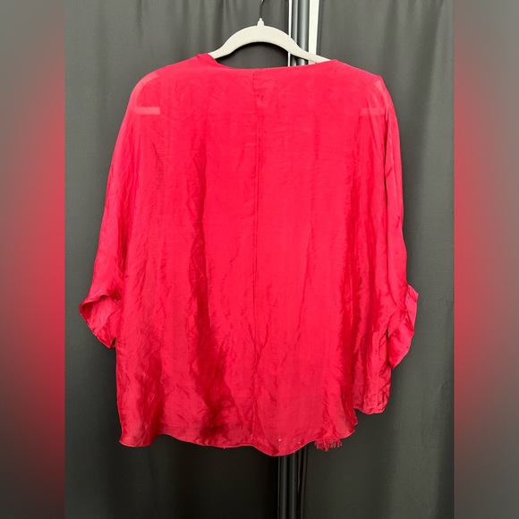 MODA SETA maroon blouse Large - Picture 2 of 4